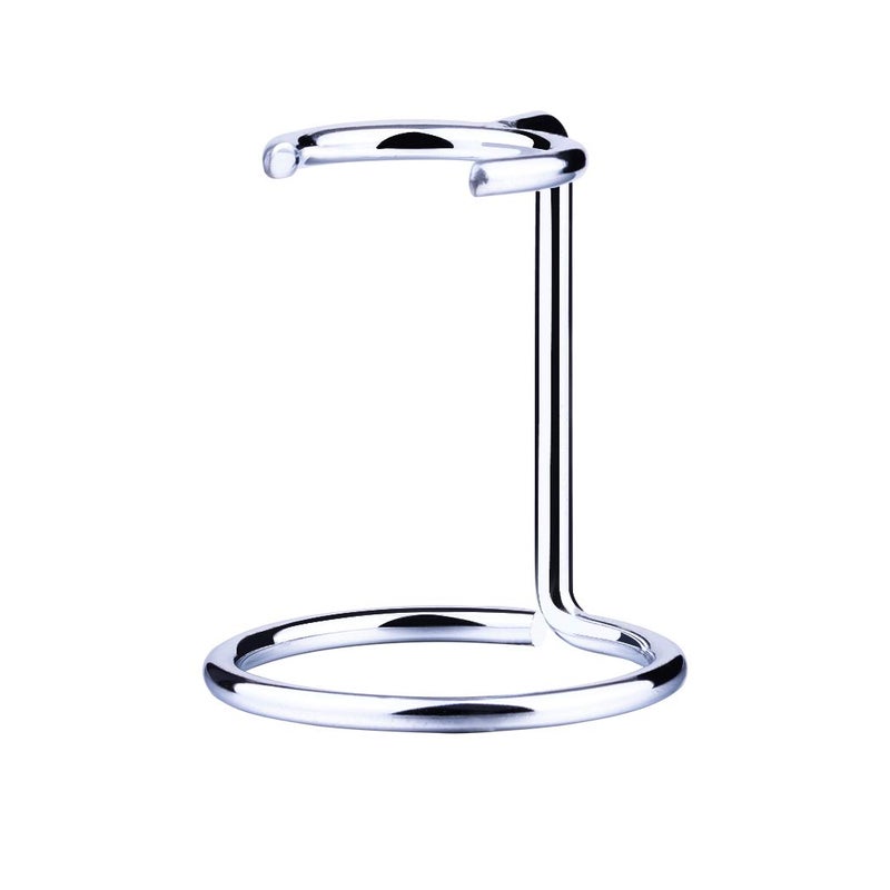 Grandslam Shave Brush Stand Stainless Steel for Badger Shaving Brushes Holder Height 2.8inch/7cm Space Saver - Image 1